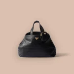 Prada Symbole 1BG547 中號黑色皮革托特包