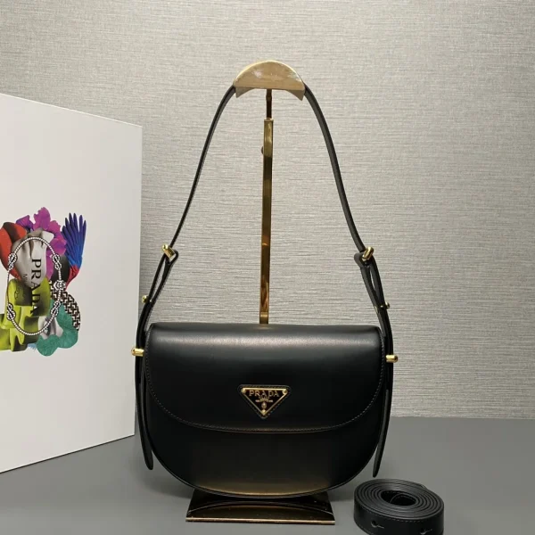 Prada Classic 1BD365 小號黑色皮革單肩包：圖片 2