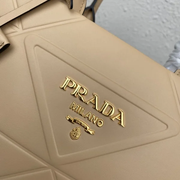 Prada Triangle 1BA379 中號灰色皮革單肩包：圖片 5