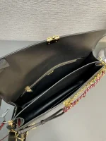 Prada Soft 1BD378 中號黑色皮革單肩包：圖片 9