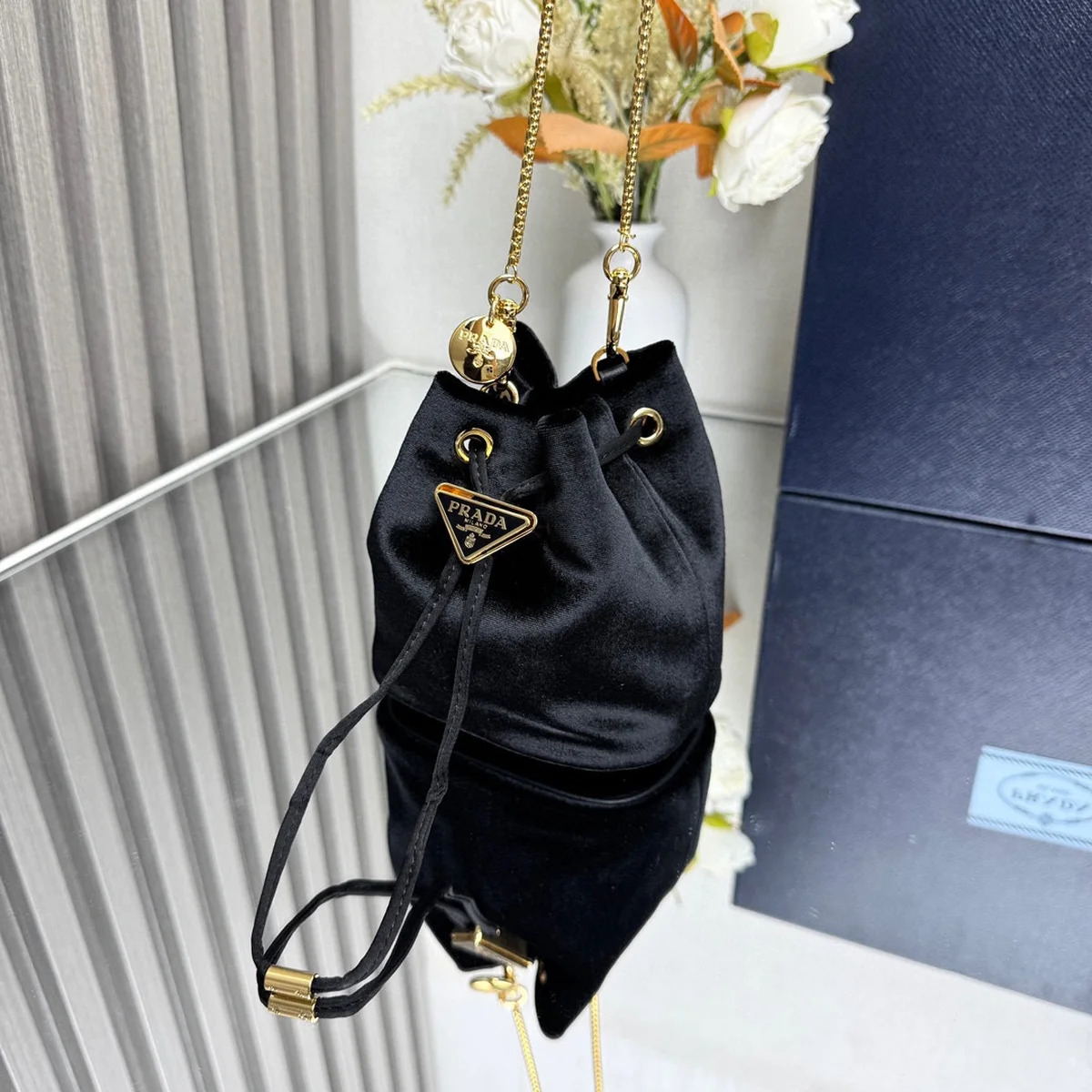 Prada 經典 1NR016 小號黑色尼龍肩背包 6 Prada 經典 1NR016 小號黑色尼龍肩背包