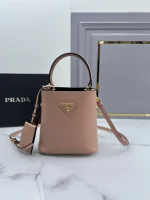Prada Double 1BA217 小號淺灰皮革單肩包：圖片 2