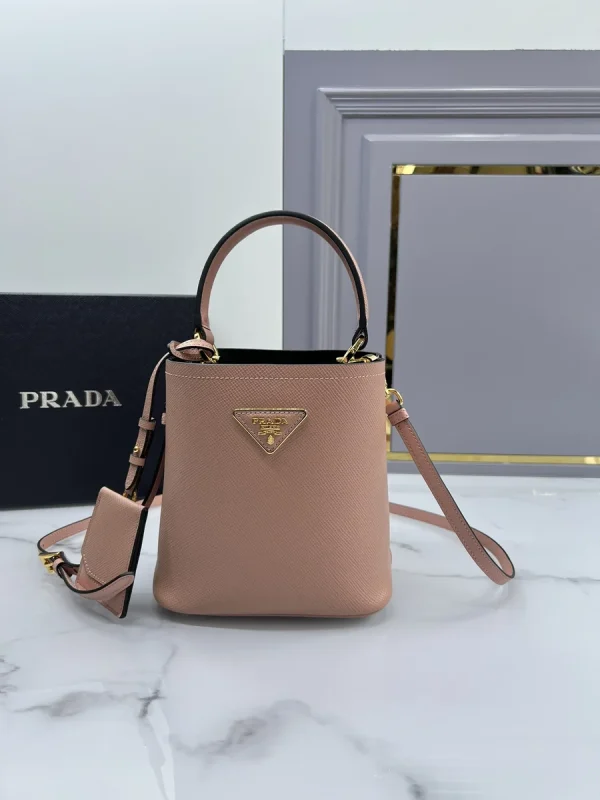 Prada Double 1BA217 小號淺灰皮革單肩包：圖片 2