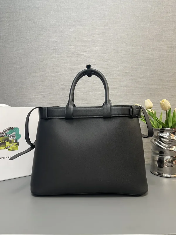 Prada Napa 1BA416 中號黑色皮革托特包：圖片 3