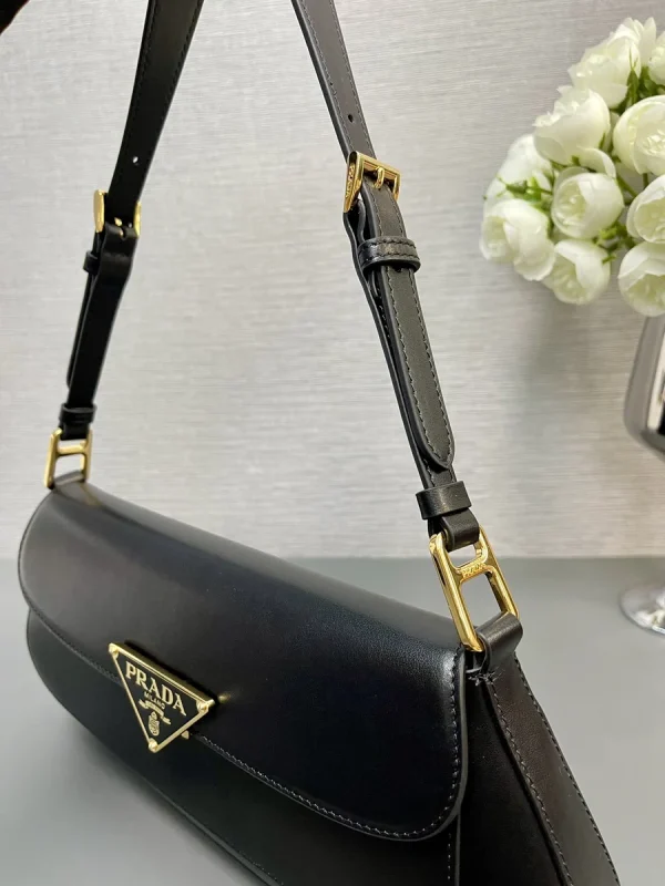 Prada Modern 1BD344 小號黑色皮革肩背包：圖片 5