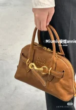 MiuMiu FROMTHERUNWAYAveure納帕皮革手挽手袋包包-5BB169：圖片 3
