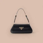 Prada Modern 1BD344 小號黑色皮革肩背包