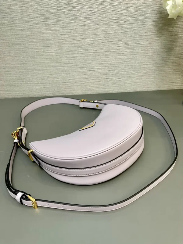 Prada Nappa 1BC194 小號米白皮革單肩包：圖片 7