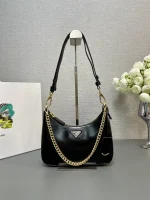 Prada Velvet 1BC204 小號黑色絲絨迷你包：圖片 2