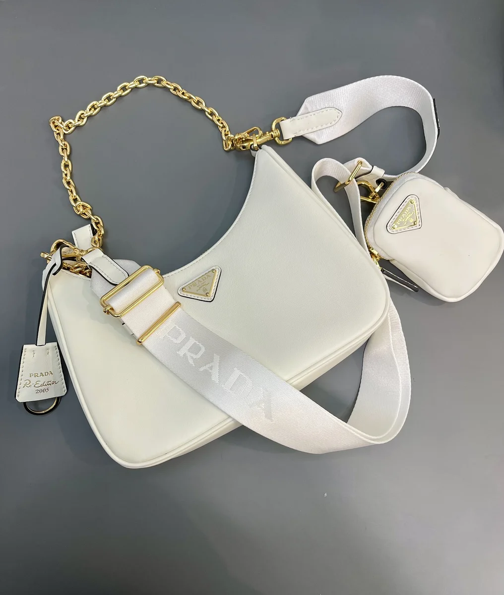 Prada Re-Edit 1BH204 小號粉色皮革單肩包 8 Prada Re-Edit 1BH204 小號粉色皮革單肩包