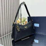 Prada Re-Nylon 1BC232 中號黑色單肩包：圖片 4