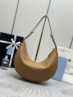 Prada Moon 1BC212 中號米白色皮革單肩包：圖片 3