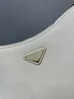 Prada Aimée 1BC229 中號灰色皮革單肩包：圖片 7
