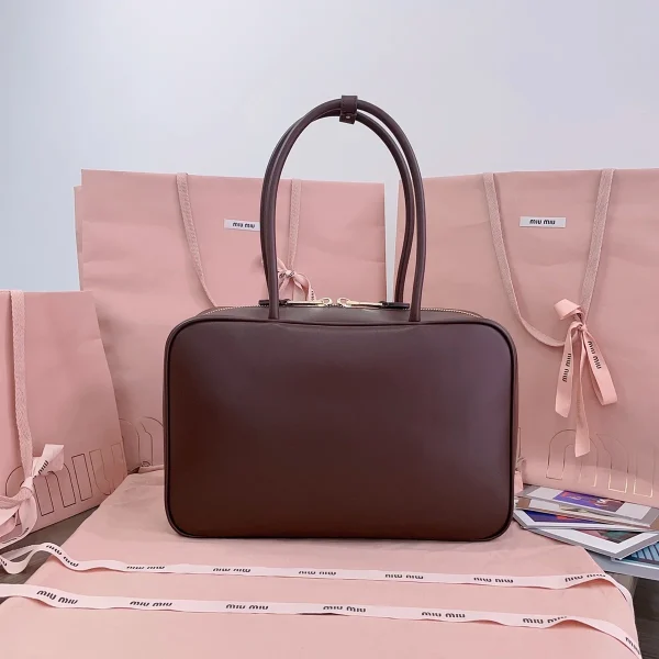 MiuMiu 皮革Beau手袋包包-5BB117：圖片 4