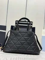 Prada Symbole 1BG545 中號黑色皮革托特包：圖片 3