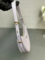 Prada Nappa 1BC194 小號米白皮革單肩包：圖片 10