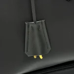 Prada ReNylon 1BB132 中號黑色皮革托特包：圖片 7