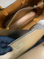 Prada Classic 1BA416 大號白色皮革托特包：圖片 10