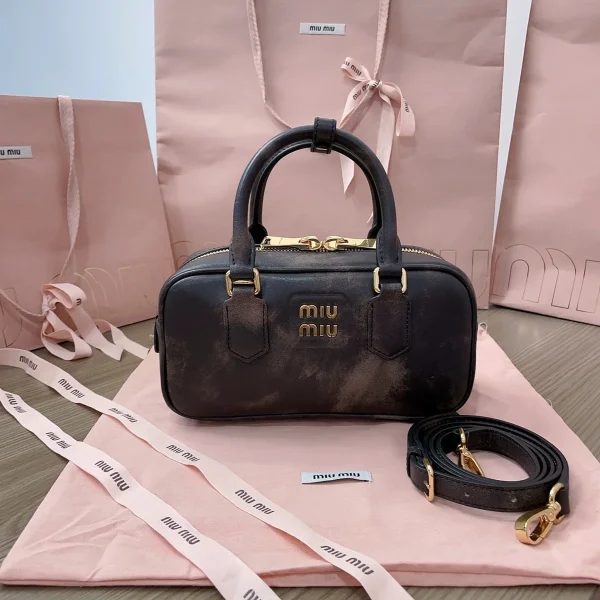 MiuMiu Arcadie皮革手袋包包-5BB142：圖片 5