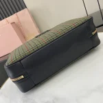 MiuMiu Beau格子呢皮革細節手挽袋-5BB163：圖片 5