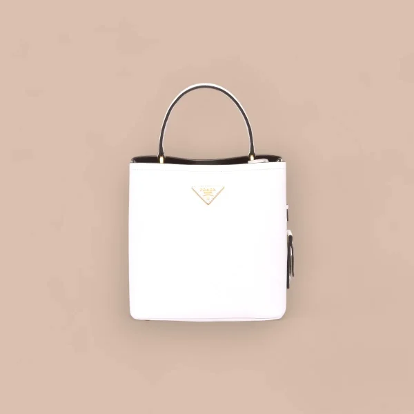 Prada Panier 1BA212 小號棕色皮革托特包