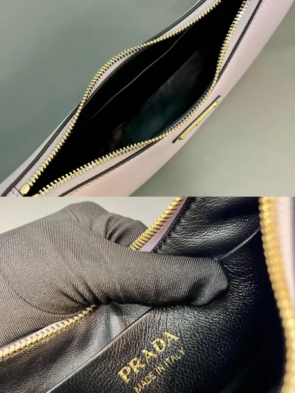 Prada Nappa 1BC194 小號米白皮革單肩包：圖片 11