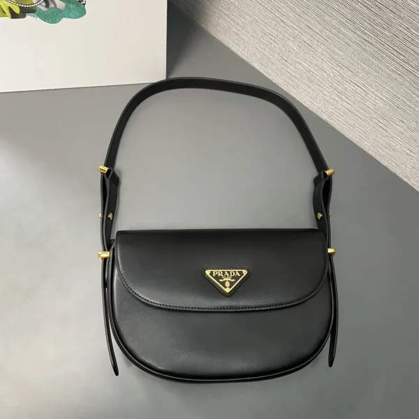 Prada Classic 1BD365 小號黑色皮革單肩包：圖片 10