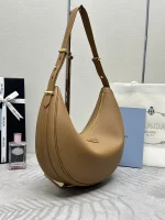 Prada Moon 1BC212 中號米白色皮革單肩包：圖片 4