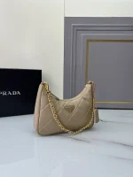 Prada Re-Nylon 1BC204 小號黑色尼龍單肩包：圖片 5