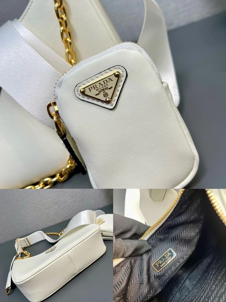 Prada Re-Edit 1BH204 小號粉色皮革單肩包 10 Prada Re-Edit 1BH204 小號粉色皮革單肩包