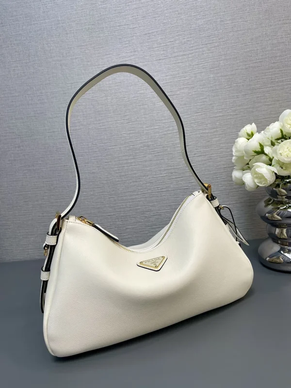 Prada Aimée 1BC229 中號灰色皮革單肩包：圖片 4