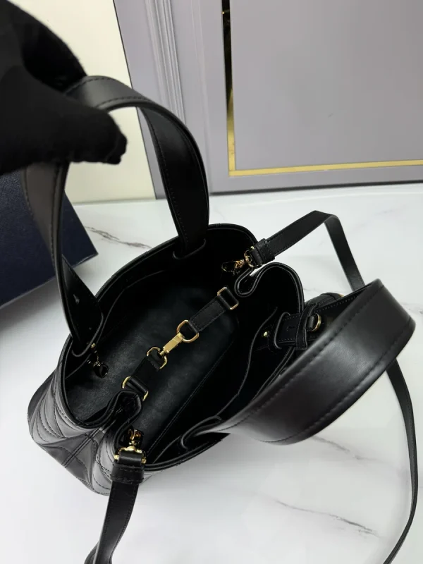 Prada Symbole 1BG548 小號黑色皮革托特包：圖片 9
