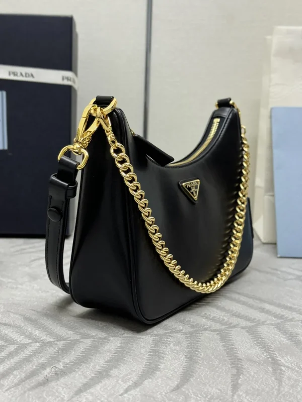 Prada Saffia 1BC204 小號粉色皮革托特包：圖片 4