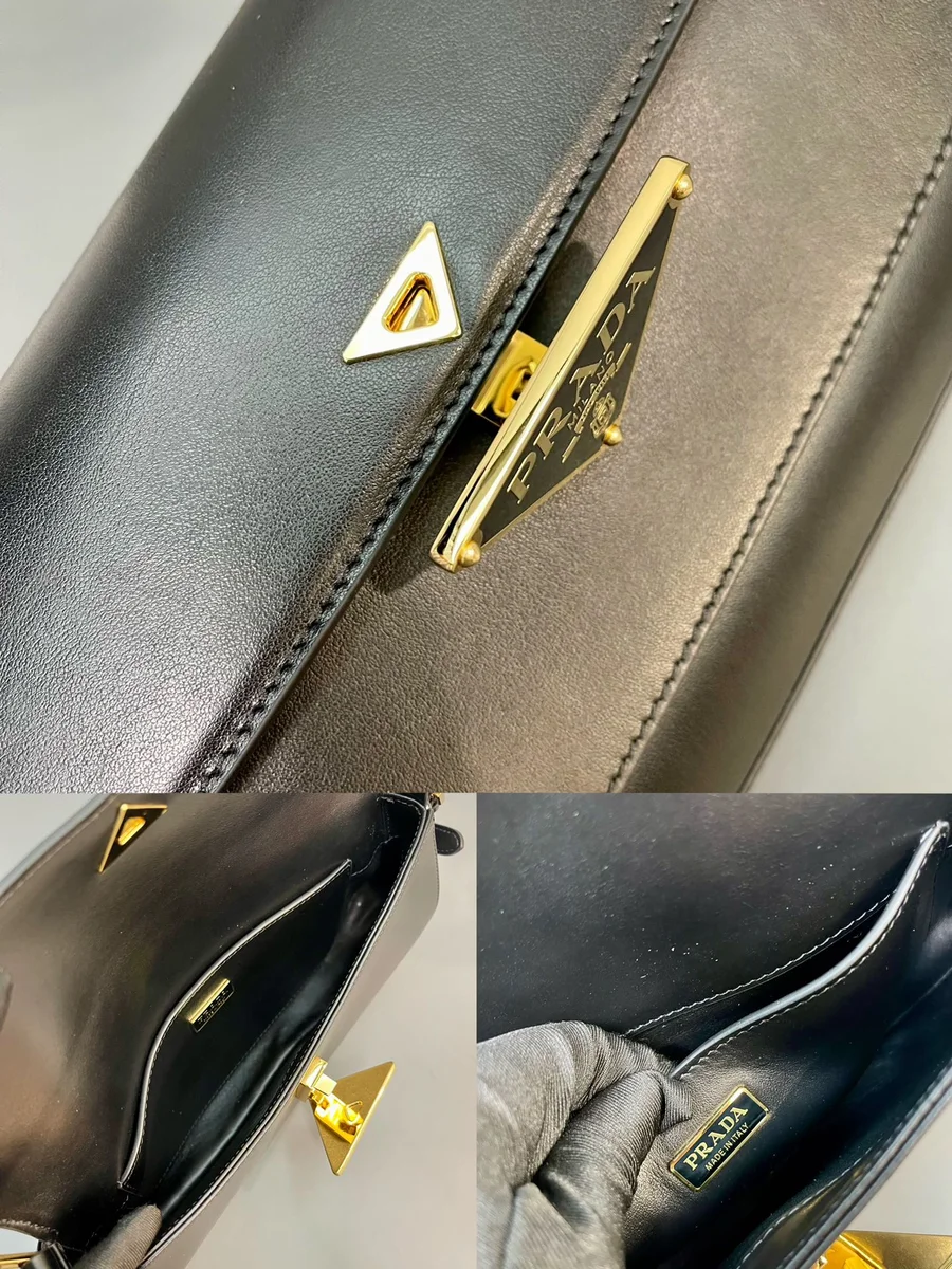 Prada Modern 1BD344 小號黑色皮革肩背包 10 Prada Modern 1BD344 小號黑色皮革肩背包