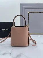 Prada Double 1BA217 小號淺灰皮革單肩包：圖片 3