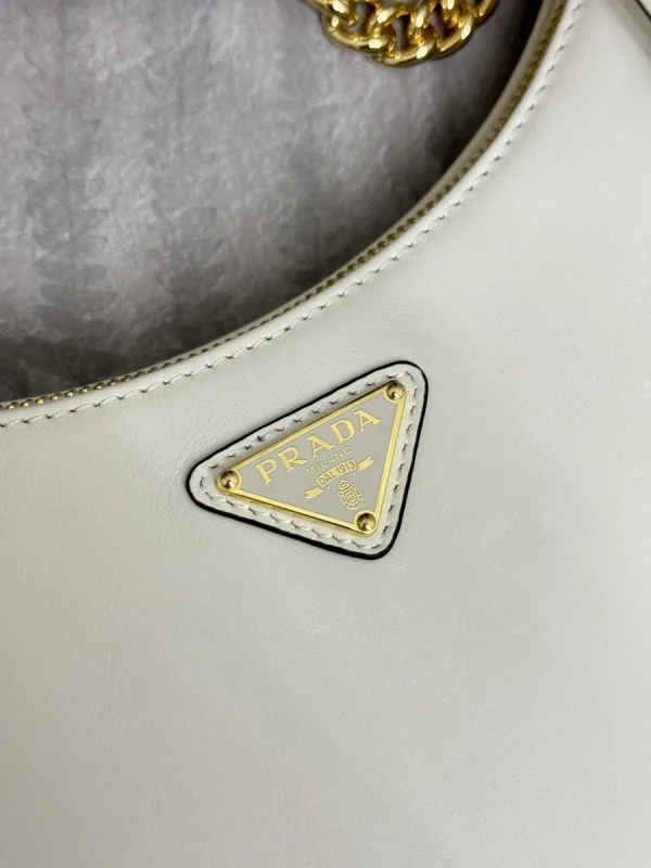 Prada Triangle 1BC204 小號黑色皮革單肩包：圖片 8