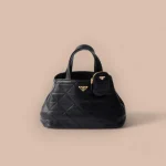Prada Symbole 1BG545 中號黑色皮革托特包