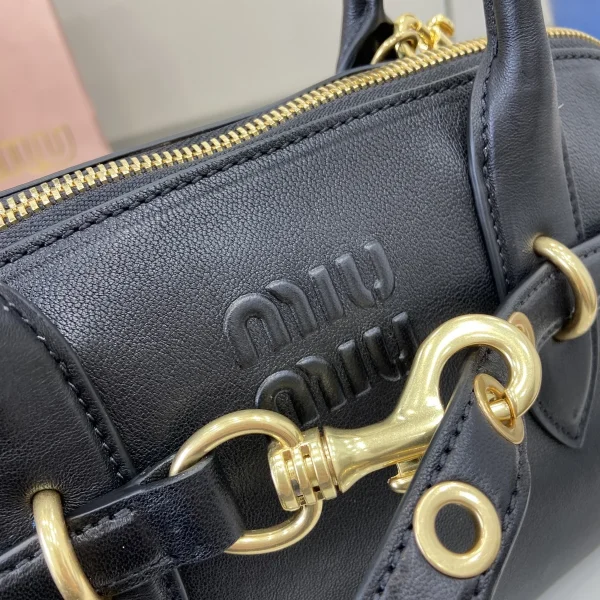 MiuMiu FROMTHERUNWAYAveure納帕皮革手挽手袋包包-5BB168：圖片 7