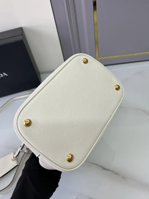 Prada Panier 1BA212 小號棕色皮革托特包：圖片 6