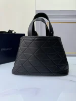 Prada Symbole 1BG547 中號黑色皮革托特包：圖片 3