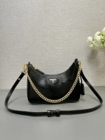 Prada Velvet 1BC204 小號黑色絲絨迷你包：圖片 8