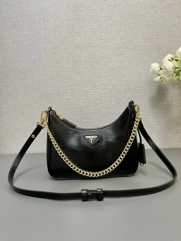 Prada Velvet 1BC204 小號黑色絲絨迷你包：圖片 8
