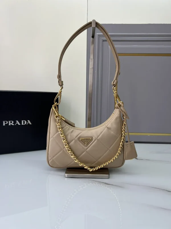 Prada Re-Nylon 1BC204 小號黑色尼龍單肩包：圖片 2