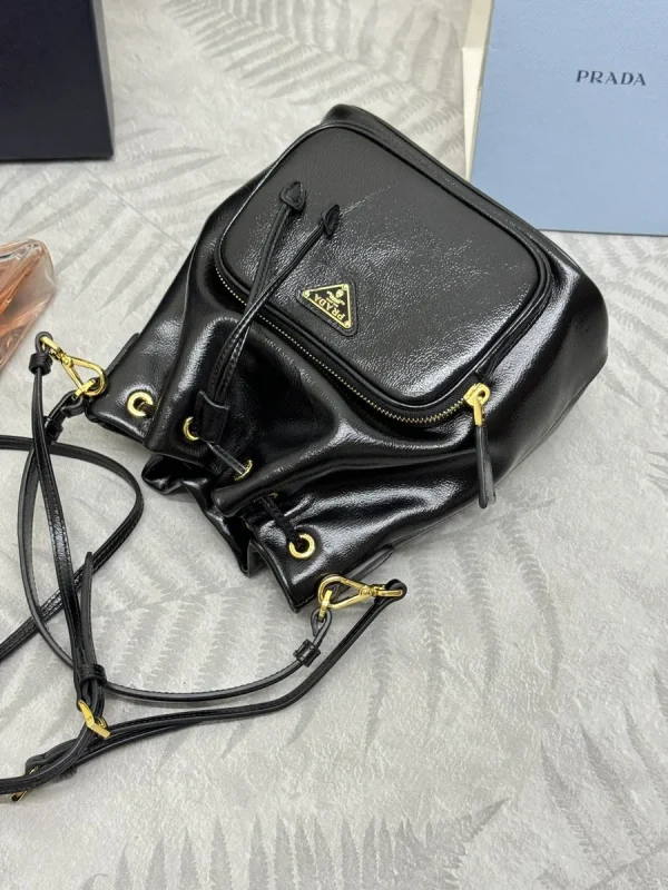 Prada Nylon 1BH038 中號黑色尼龍單肩包：圖片 7