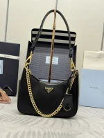 Prada Saffia 1BC204 小號粉色皮革托特包：圖片 2
