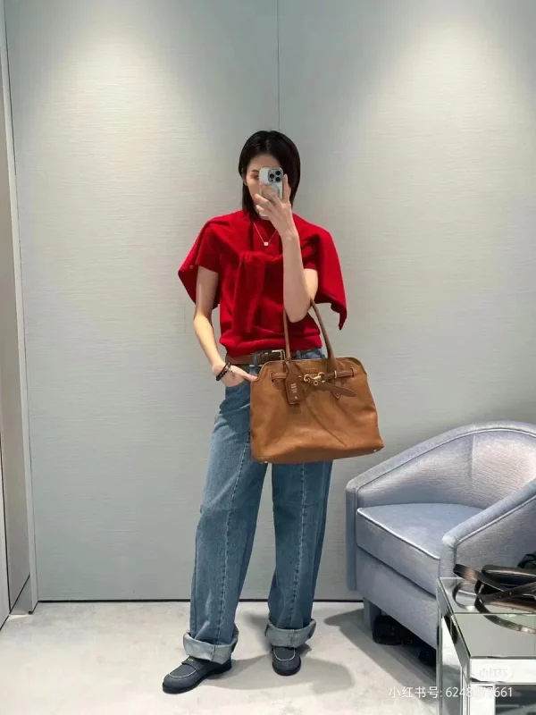 MiuMiu Aveure納帕皮革手袋包包-5BG291：圖片 6