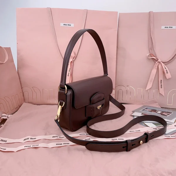 MiuMiu Penny皮革手袋包包-5BD270：圖片 3