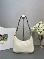 Prada Naplak 1BC204 中號銀色漆皮單肩包：圖片 3