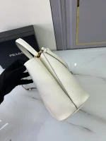 Prada Panier 1BA212 小號棕色皮革托特包：圖片 5