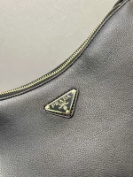 Prada Aimée 1BC229 中號黑色皮革單肩包：圖片 6